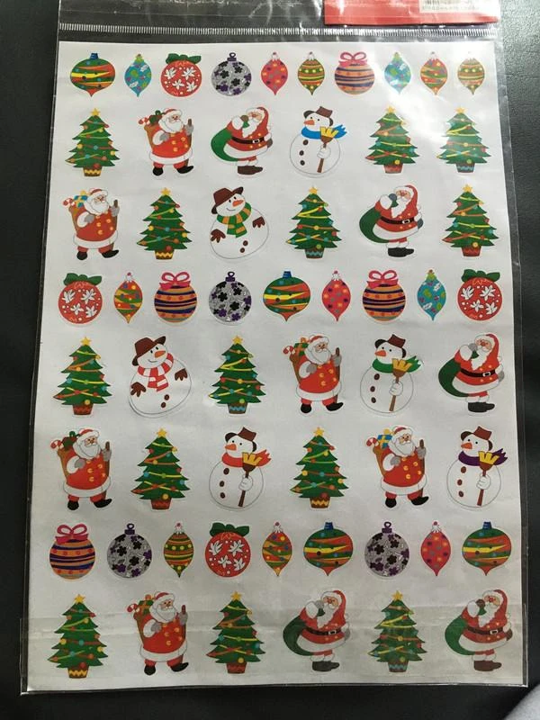 Planche autocollants de noel pour vitres , baies vitrees - neuf